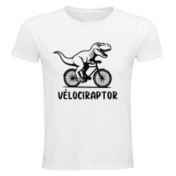 T-shirt humour Vélociraptor à vélo | Teetoi