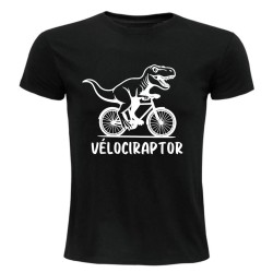 T-shirt humour Vélociraptor à vélo | Teetoi
