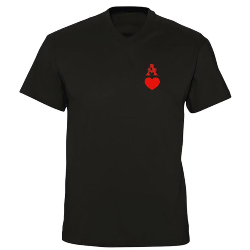 T-shirt col V As de Cœur minimaliste original | Teetoi