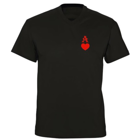 T-shirt col V As de Cœur minimaliste original | Teetoi