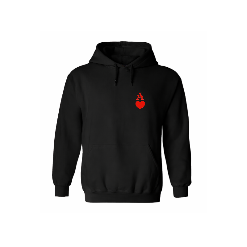 Sweat à capuche - As de Cœur minimaliste original | Teetoi