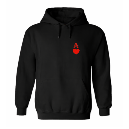 Sweat à capuche - As de Cœur minimaliste original | Teetoi