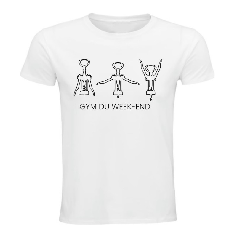 T-shirt humour Gym du Week-End en coton | Teetoi