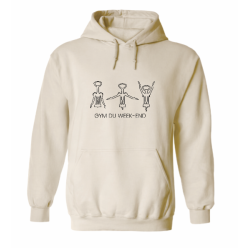 Sweat à capuche - humour Gym du Week-End | Teetoi