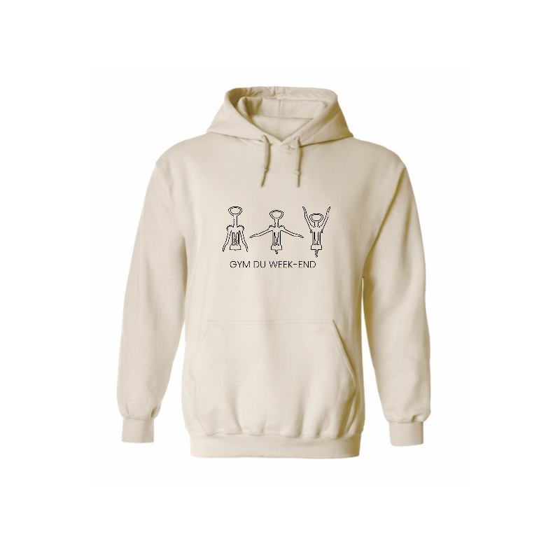 Sweat à capuche - humour Gym du Week-End | Teetoi