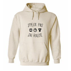 Sweat à capuche - J’peux pas j’ai rallye | Teetoi