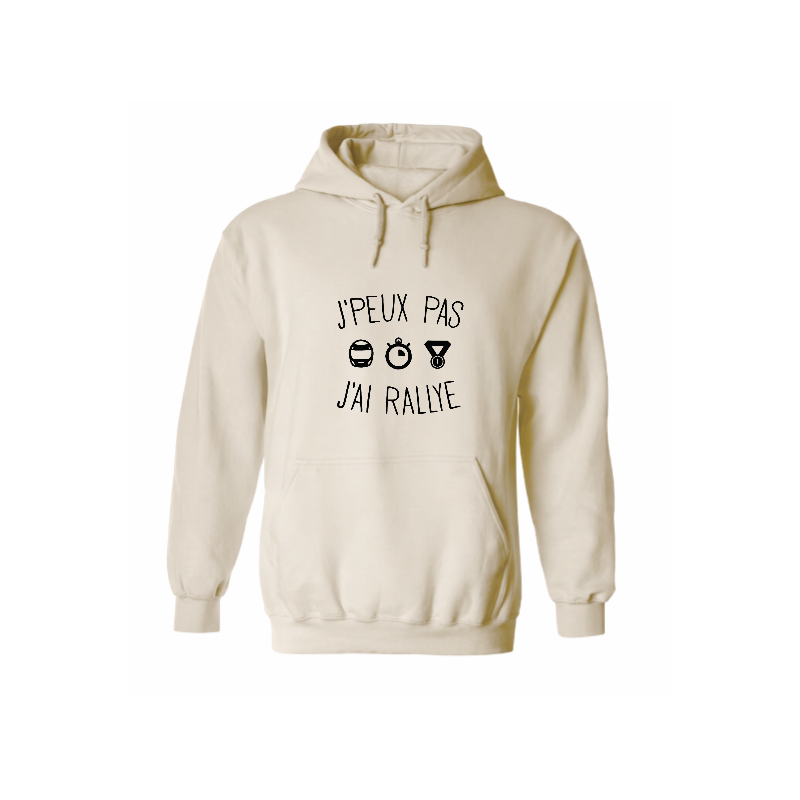 Sweat à capuche - J’peux pas j’ai rallye | Teetoi