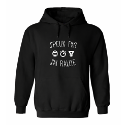 Sweat à capuche - J’peux pas j’ai rallye | Teetoi