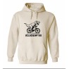 Sweat à capucher Vélociraptor à vélo | Teetoi