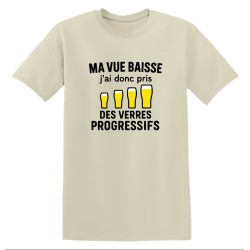 T-shirt humour verres progressifs | Ma vue baisse | Teetoi