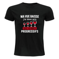 T-shirt humour verres progressifs | Ma vue baisse | Teetoi