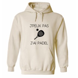 Sweat à capuche - "J'peux pas j'ai padel" – Teetoi