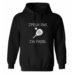 Sweat à capuche - "J'peux pas j'ai padel" – Teetoi
