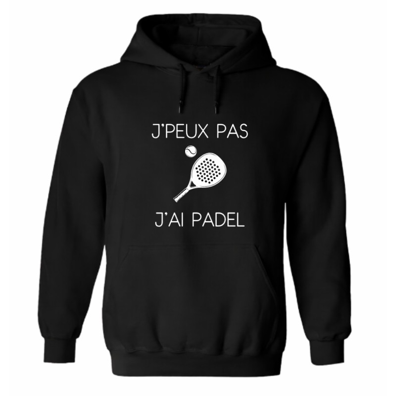 Sweat à capuche - "J'peux pas j'ai padel" – Teetoi