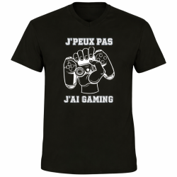 T-shirt col V - J’peux pas j’ai gaming
