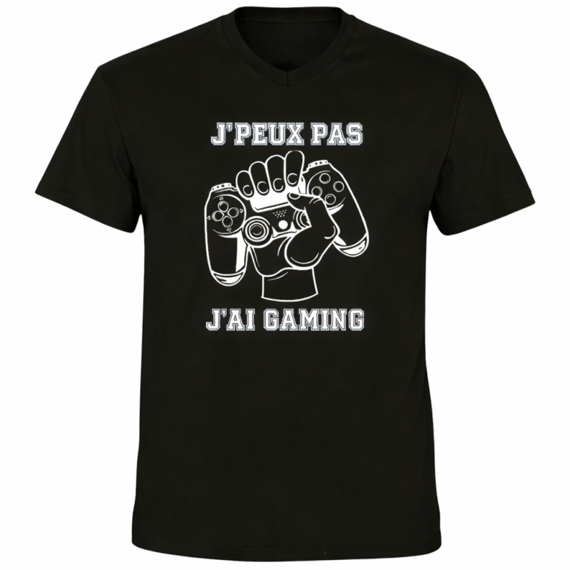 T-shirt col V - J’peux pas j’ai gaming