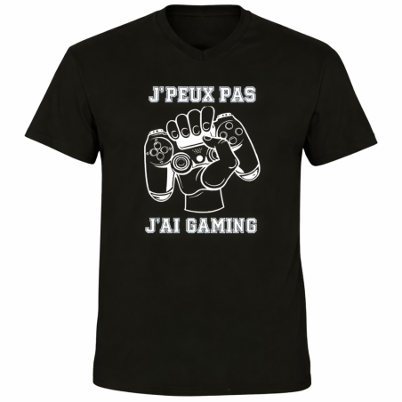 T-shirt col V - J’peux pas j’ai gaming