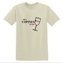 T-shirt - Des copines et du rosé - Apéro entre amis