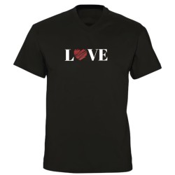 T-shirt col V - Love