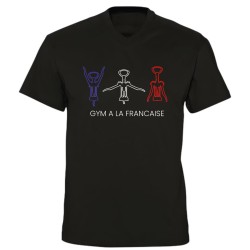 T-shirt - Gym à la française - Humour apéro bleu blanc rouge