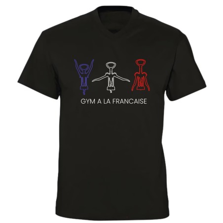T-shirt - Gym à la française - Humour apéro bleu blanc rouge