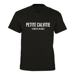 T-shirt col V - Petite calvitie, gros kiki