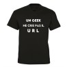T-shirt col V - Un geek ne crie pas il URL