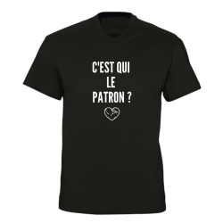 T-shirt col V - C’est qui le patron ?