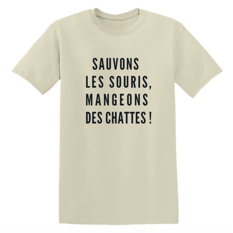 T-shirt - Sauvons les souris, mangeons des chattes !
