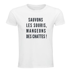 T-shirt - Sauvons les souris, mangeons des chattes !