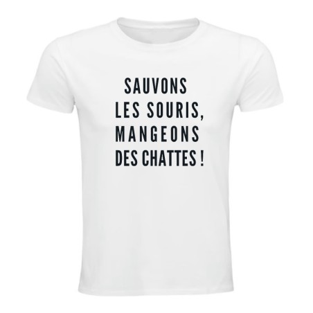 T-shirt - Sauvons les souris, mangeons des chattes !