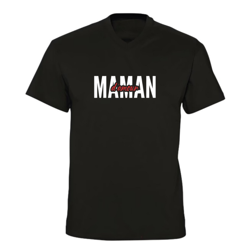 T-shirt col V - Maman d’amour