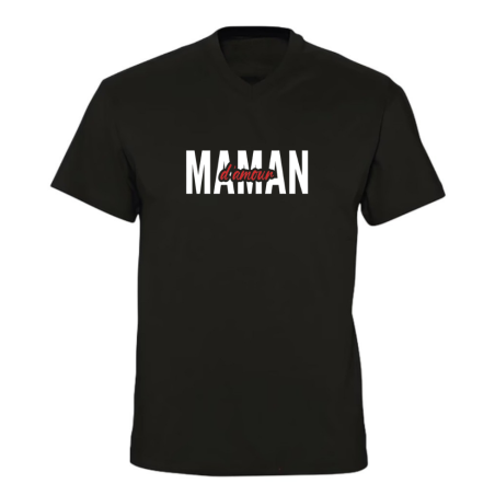 T-shirt col V - Maman d’amour
