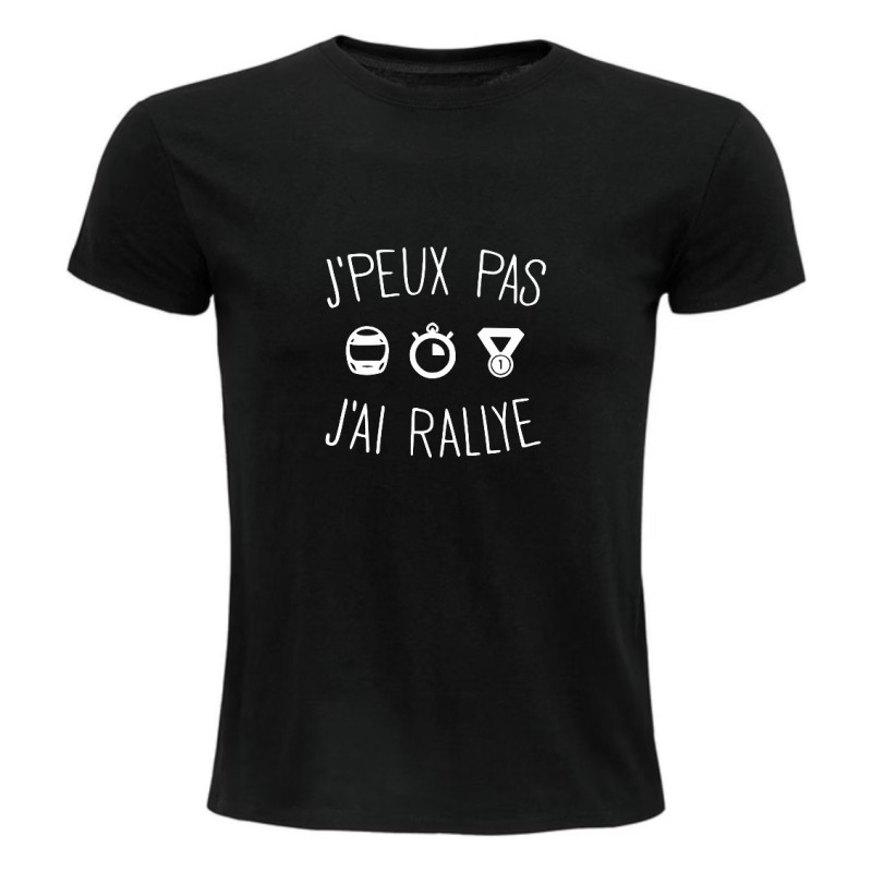 T-shirt humour J’peux pas j’ai rallye | Teetoi