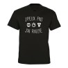 T-shirt col V humour J’peux pas j’ai rallye | Teetoi
