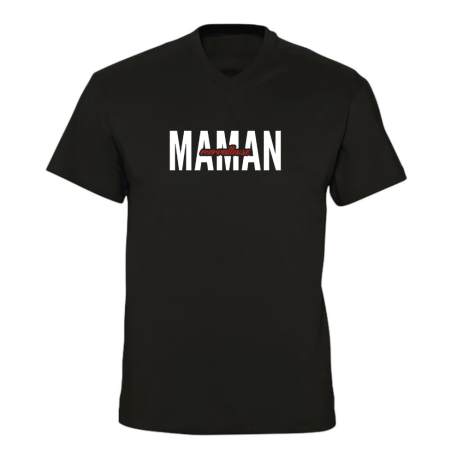 T-shirt col V - Maman merveilleuse