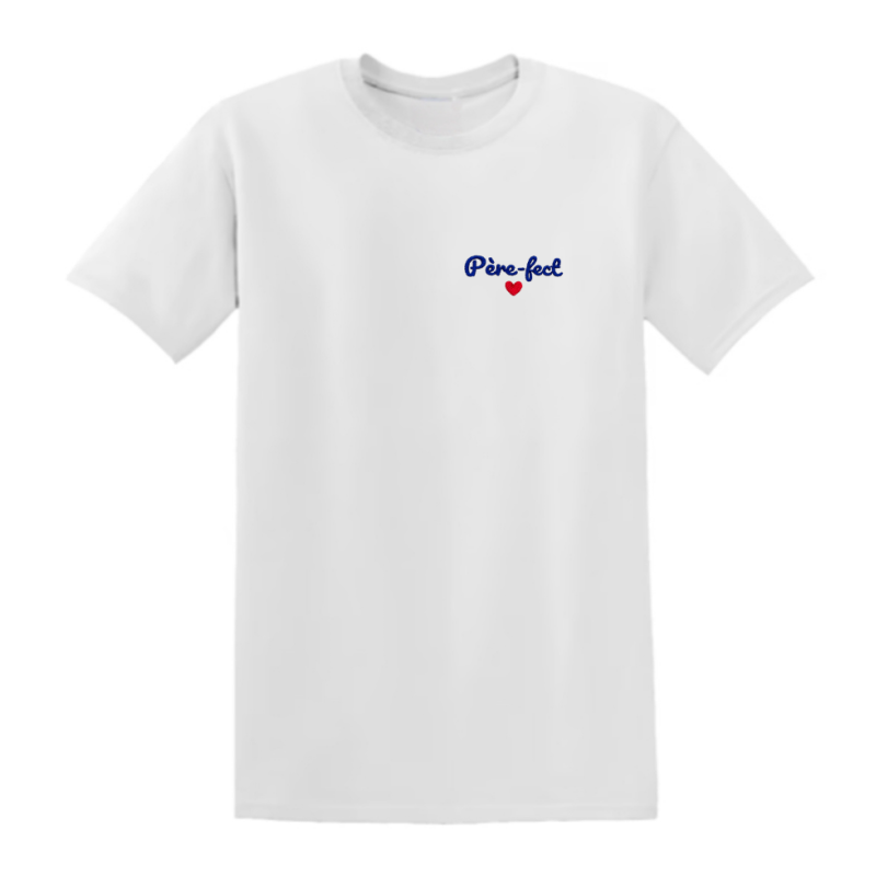 T-shirt brodé Père-fect | Cadeau original fête des pères