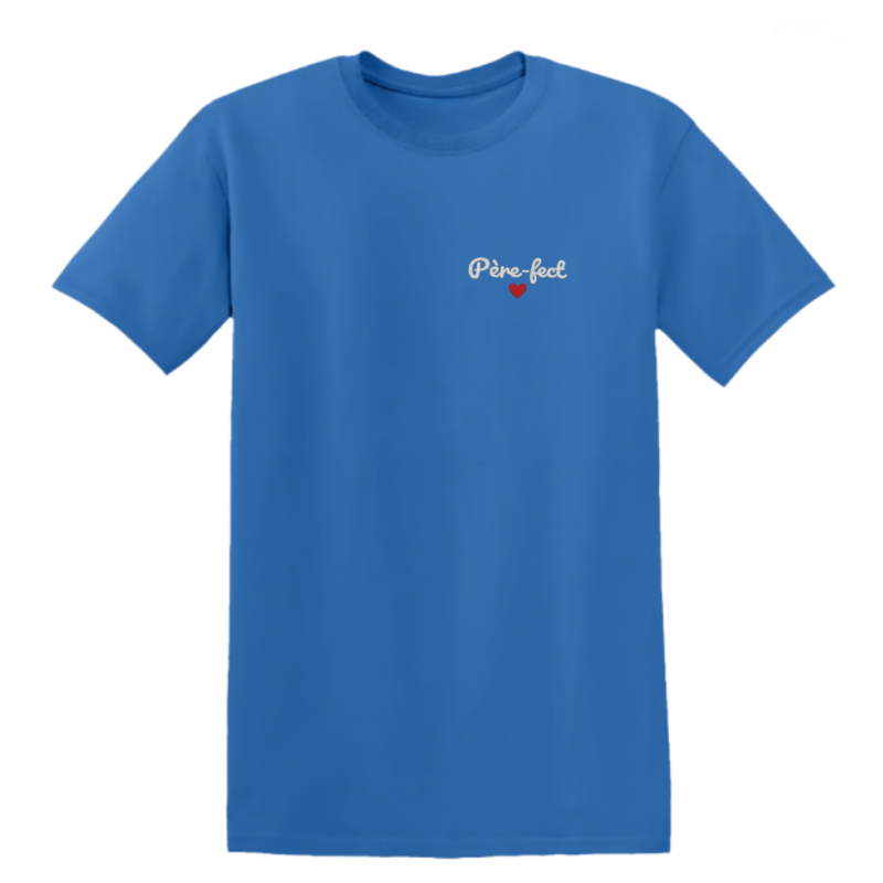 T-shirt brodé Père-fect | Cadeau original fête des pères