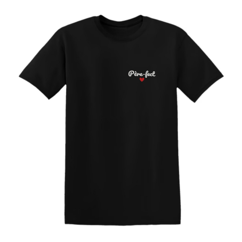 T-shirt brodé Père-fect | Cadeau original fête des pères