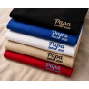 T-shirt brodé personnalisé Papa depuis [Année] – Cadeau papa original