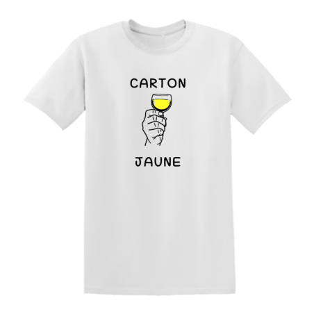 T-shirt humour - Carton Jaune, Football et Apéro - Teetoi