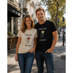 T-shirt humour - Carton Jaune, Football et Apéro - Teetoi