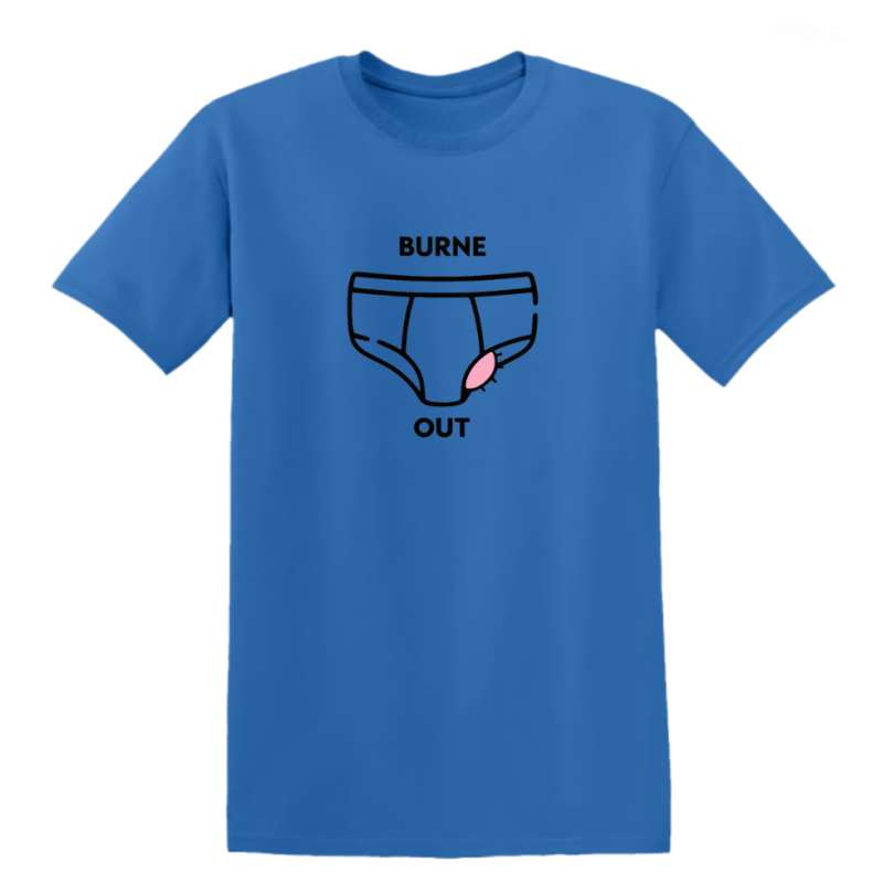 T-shirt bleu - Burne out
