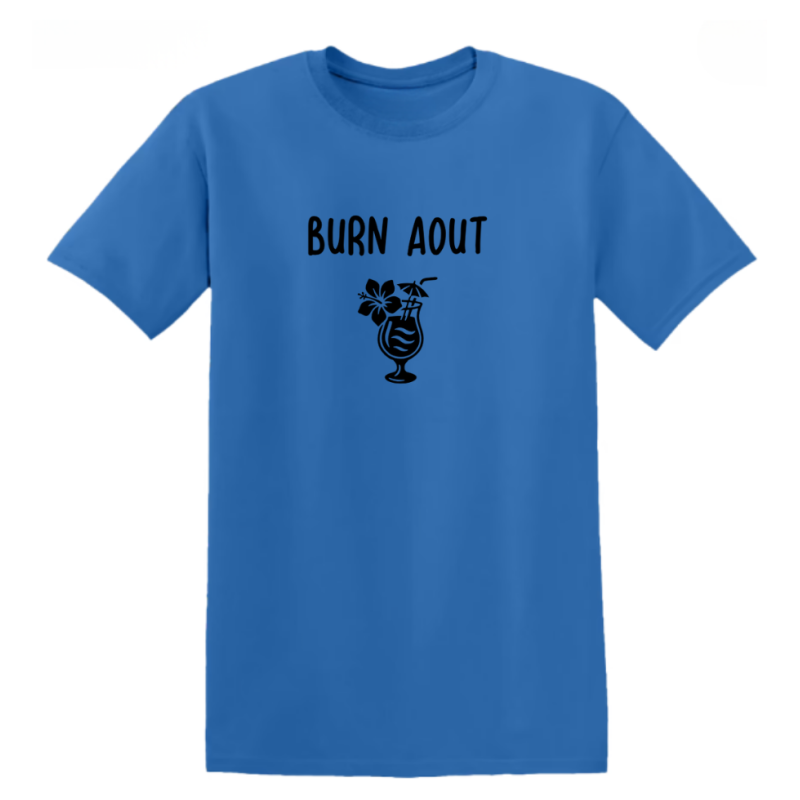 T-shirt bleu - Burn Aout