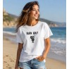 T-shirt blanc - Burn Aout - porté