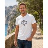 T-shirt blanc - Burne Out porté