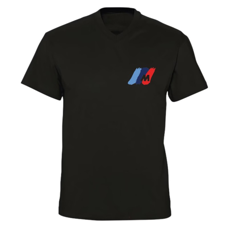 T-shirt col V - Logo M Sport Effet Brossé